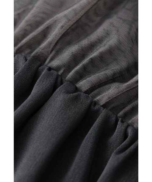 niana ニアナ フリルブラウス&ワイドパンツセットドレス パーティードレス パンツドレス 結婚式 ノースリーブ 袖なし セパレート チュール Vネック 無地 5cm ニアナ