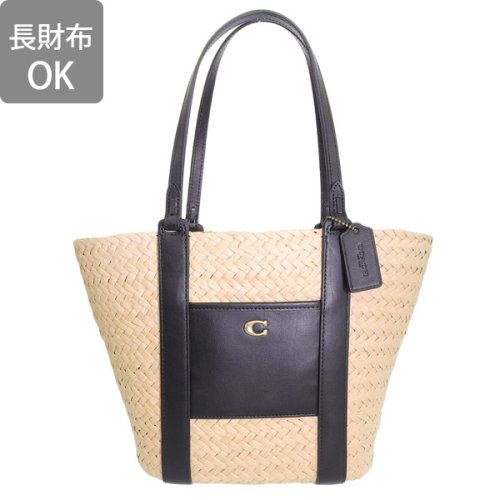 COACH(コーチ)/COACH コーチ Small Straw Tote バッグ スモール ストロー ポケット トート バッグ/img01