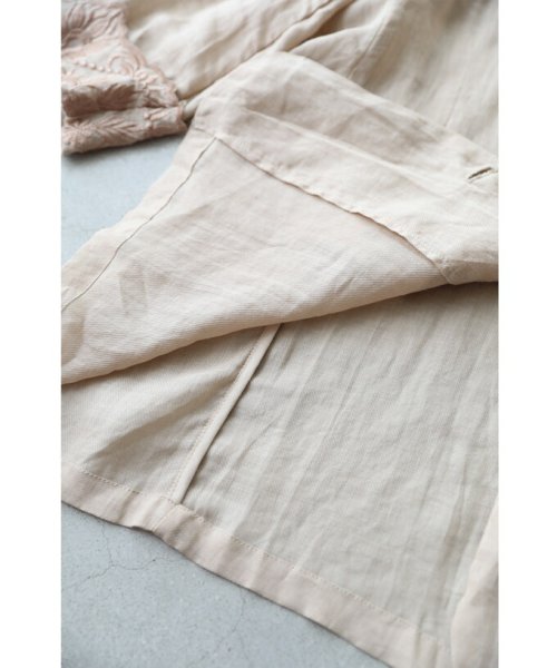 CAWAII(カワイイ)/折り返し刺繍袖の涼しく羽織れる上質リネンジャケット/img13