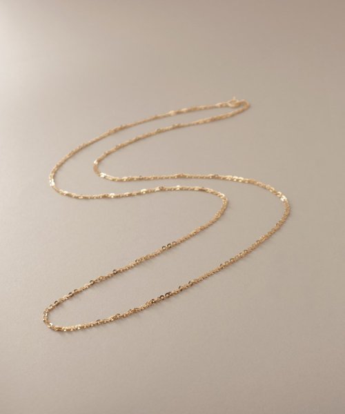 K18フレスコフラットチェーン ネックレス太60cm 