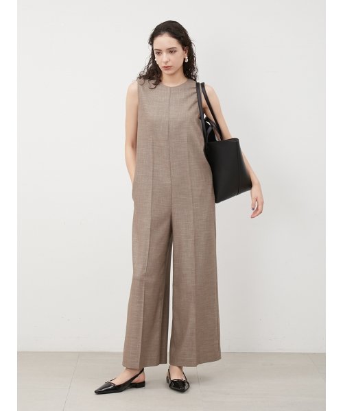 センタープレスクルーネックオールインワン 予めご了承ください