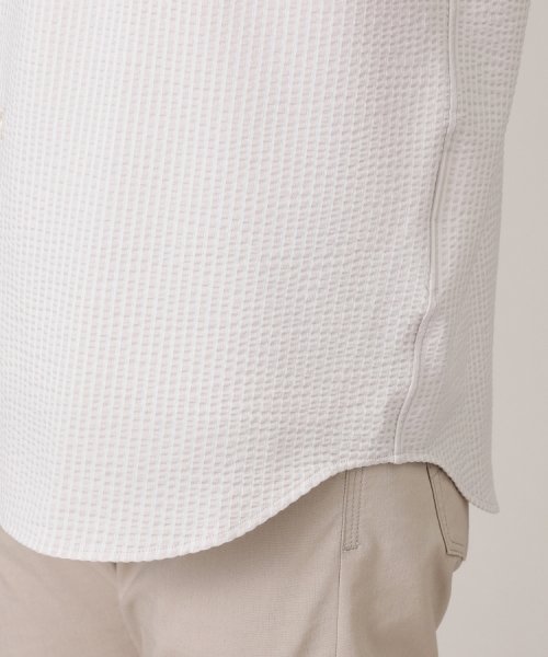 【抗菌防臭／7分袖】サッカージャージ ストライプシャツ また