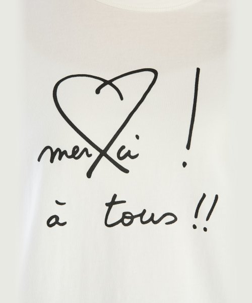To b. by agnes b.(トゥービー　バイ　アニエスベー)/WU61 TS merci ! A tous!! Tシャツ /img04