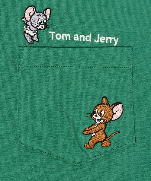 ALWAYS GOOD TIME NEW BASIC STORE(オールウェイグッドタイムニューベーシックストア)/【TOM & JERRY/トムとジェリー】ポケット付き半袖刺繍Tシャツ/img10
