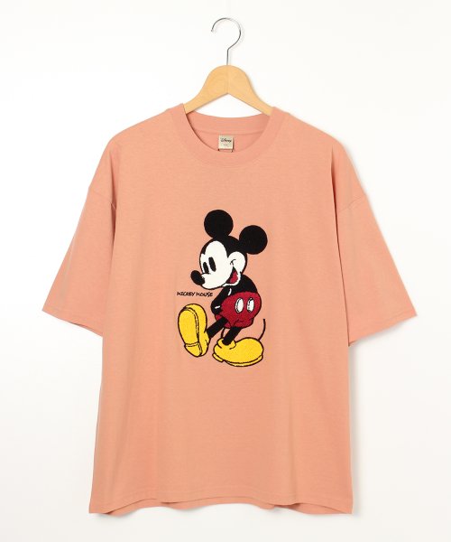 DISNEY(DISNEY)/【DISNEY/ディズニー】サガラ刺繍半袖Tシャツ　ミッキーマウス・エイリアン/リトル・グリーン・メン/img02