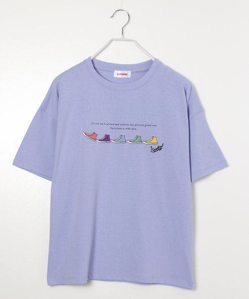 CONVERSE(CONVERSE)/【CONVERSE/コンバース】シューズ刺繍半袖Tシャツ/img18