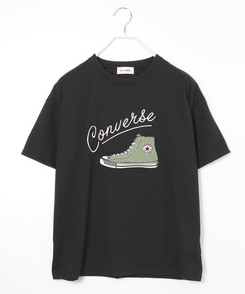 CONVERSE(CONVERSE)/【CONVERSE/コンバース】シューズサガラ刺繍半袖Tシャツ/img13