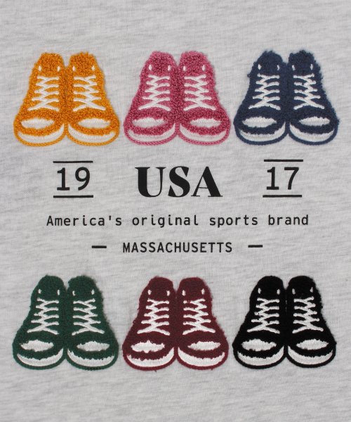 【CONVERSE/コンバース】天竺オールスターシューズさがら刺繍 半袖クルーネックTシャツ