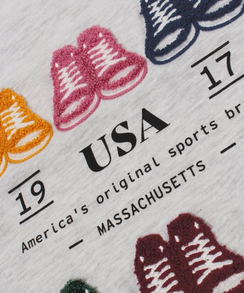 【CONVERSE/コンバース】天竺オールスターシューズさがら刺繍 半袖クルーネックTシャツ