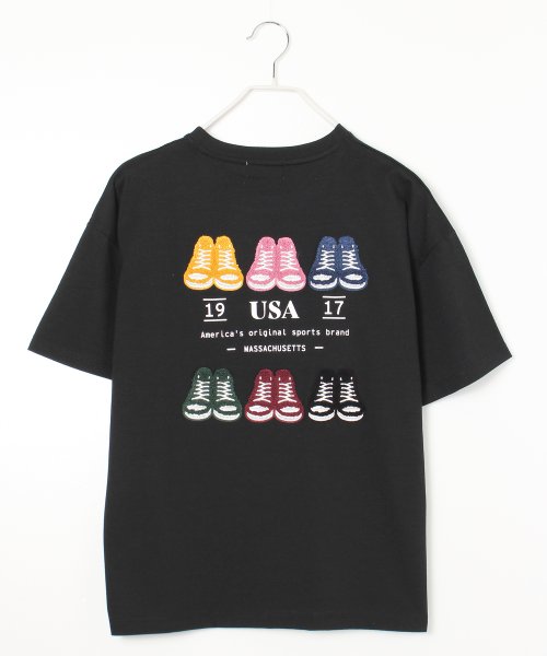 【CONVERSE/コンバース】天竺オールスターシューズさがら刺繍 半袖クルーネックTシャツ