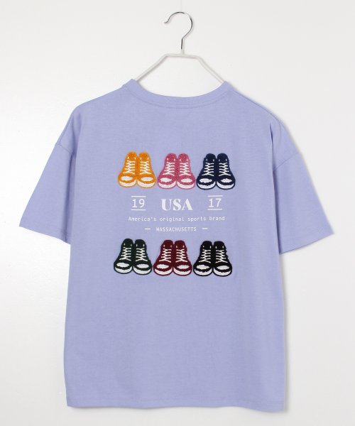 【CONVERSE/コンバース】天竺オールスターシューズさがら刺繍 半袖クルーネックTシャツ