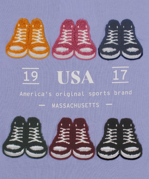 【CONVERSE/コンバース】天竺オールスターシューズさがら刺繍 半袖クルーネックTシャツ