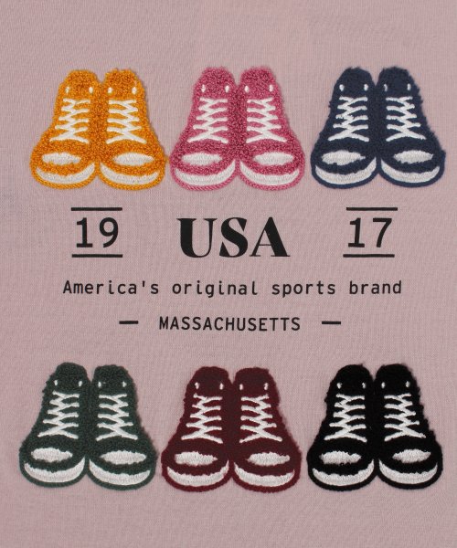 【CONVERSE/コンバース】天竺オールスターシューズさがら刺繍 半袖クルーネックTシャツ