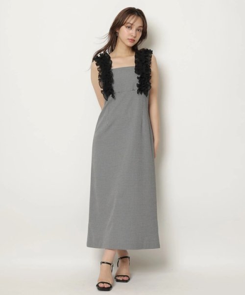 ショルダーフリルIラインワンピース 予めご了承ください