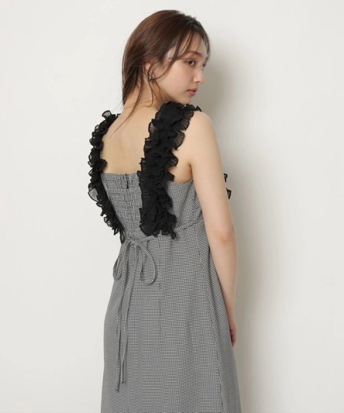 ショルダーフリルIラインワンピース 予めご了承ください