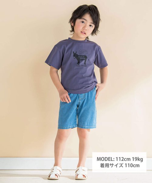 Noeil aime BeBe(ノイユ　エーム　べべ)/ロバプリントTシャツ(80~130cm)/img02
