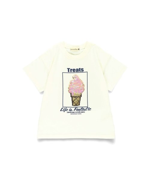 BRANSHES(ブランシェス)/【接触冷感／アイスT】スパンコール半袖Tシャツ/img01