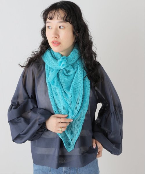 【THROW/スロー】Linen Cross Mesh Scarf スカーフ THROW/スロー