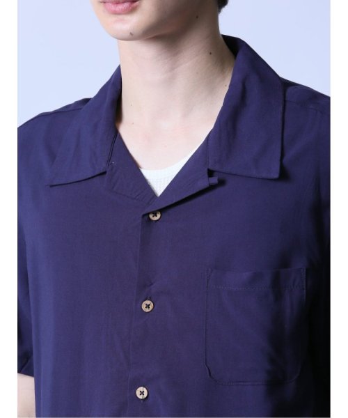 semanticdesign(セマンティックデザイン)/レーヨン オープンカラー半袖シャツ メンズ シャツ カジュアル トップス インナー 半袖 ギフト プレゼント ライトアウター カーディガン アウター/img24