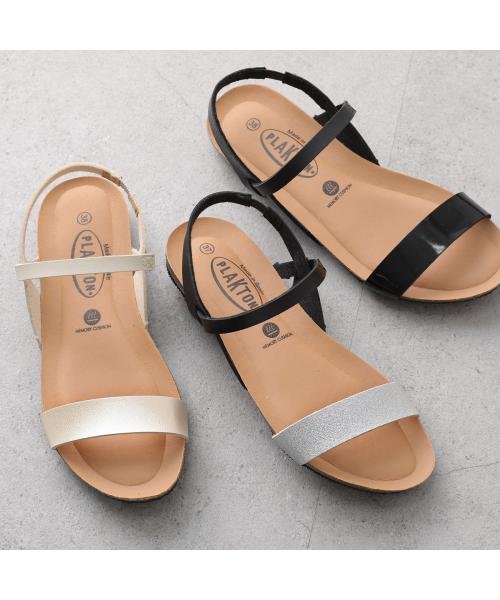 PLAKTON サンダル 715545 フラット コンフォートサンダル PLAKTON サンダル フラット