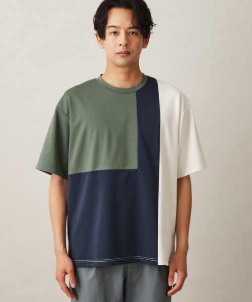 THE SHOP TK(ザ　ショップ　ティーケー)/ポンチパネル半袖Tシャツ/img01