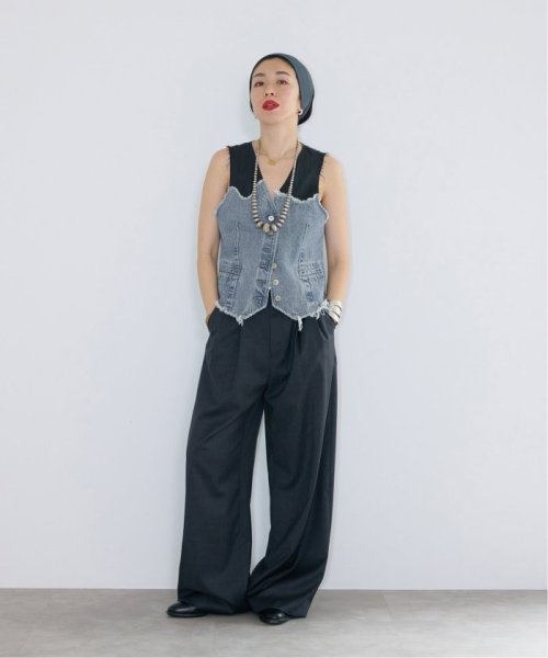 OUT OF FRAMe デニムドッキングミニベスト OUT OF FRAMe FRAMeWORK