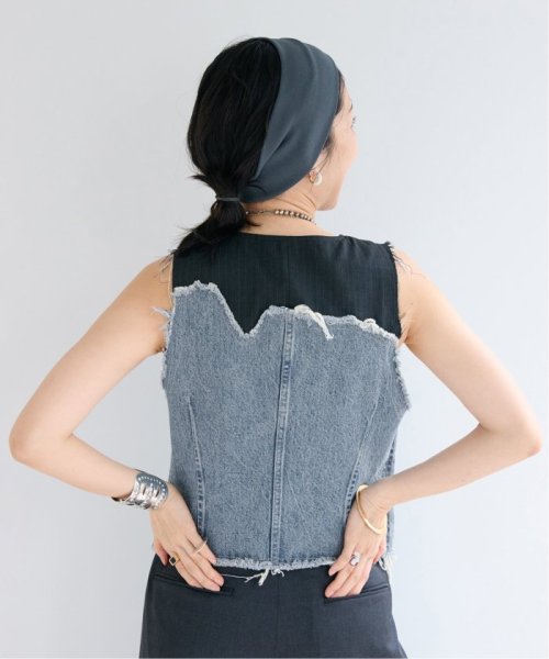 OUT OF FRAMe デニムドッキングミニベスト OUT OF FRAMe FRAMeWORK