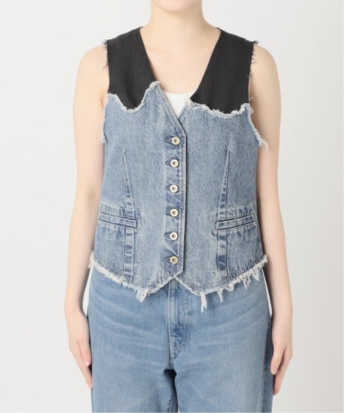 OUT OF FRAMe デニムドッキングミニベスト OUT OF FRAMe FRAMeWORK