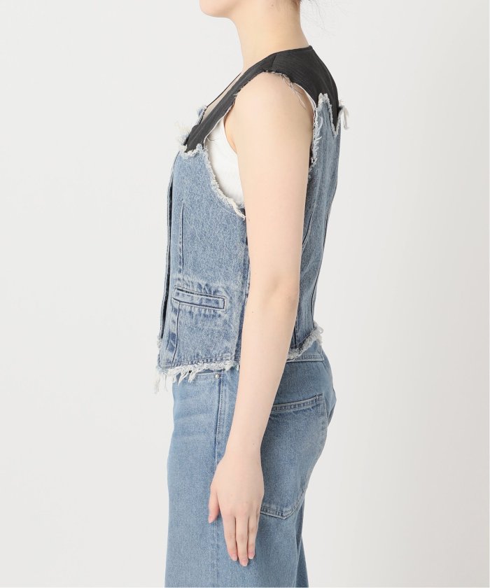 OUT OF FRAMe デニムドッキングミニベスト ヴィンテージ 通販