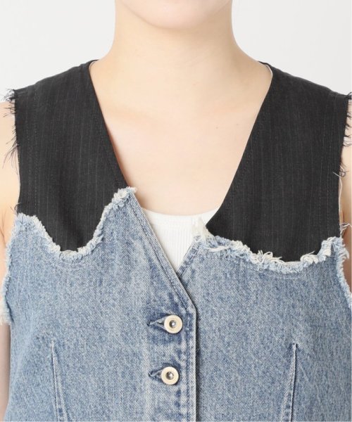 OUT OF FRAMe デニムドッキングミニベスト OUT OF FRAMe FRAMeWORK