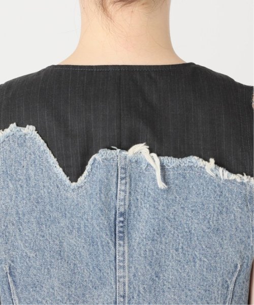 OUT OF FRAMe デニムドッキングミニベスト OUT OF FRAMe FRAMeWORK