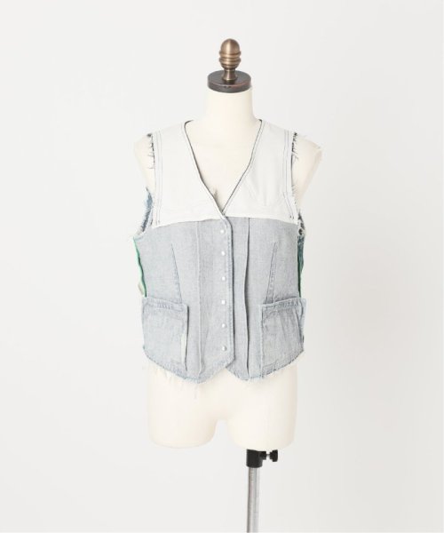 OUT OF FRAMe デニムドッキングミニベスト OUT OF FRAMe FRAMeWORK