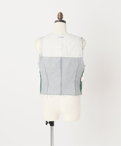 OUT OF FRAMe デニムドッキングミニベスト OUT OF FRAMe FRAMeWORK
