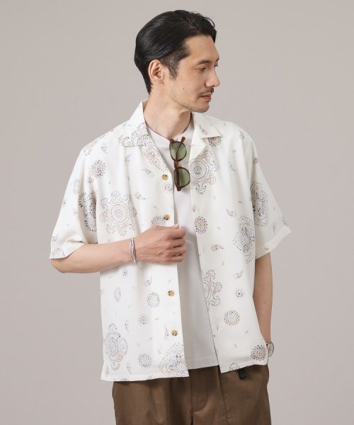 TAKEO KIKUCHI(タケオキクチ)/【ペイズリー紋】オープンカラーシャツ/img02