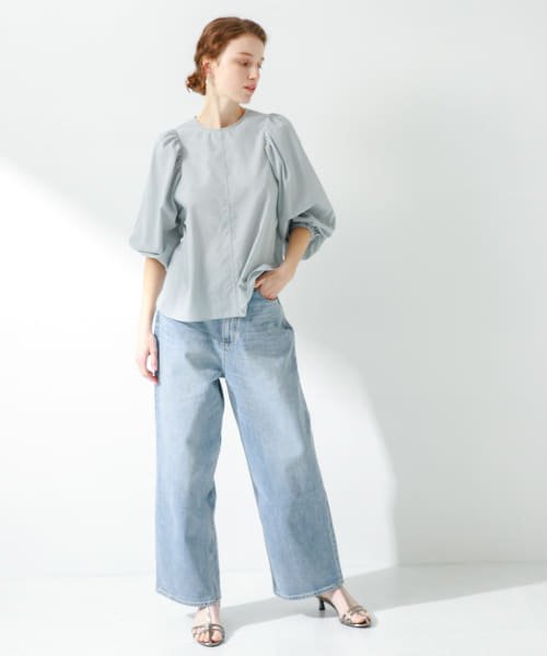 URBAN RESEARCH Sonny Label(アーバンリサーチサニーレーベル)/『UR TECH Smart Linen Touch』ギャザースリーブブラウス/img35