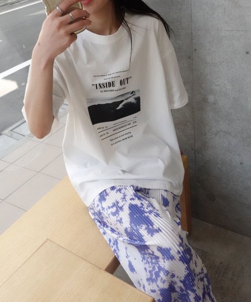 LOWYBYCORNERS(コーナーズ)/INSIDE OUTプリントTシャツ/img06