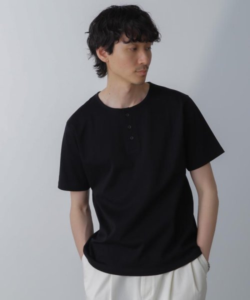 nano・universe(ナノ・ユニバース)/WEB限定/アンチスメル ヘンリーネックTシャツ 半袖/img02