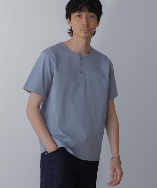 nano・universe(ナノ・ユニバース)/WEB限定/アンチスメル ヘンリーネックTシャツ 半袖/img13
