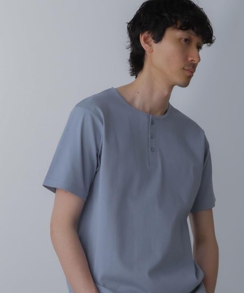 nano・universe(ナノ・ユニバース)/WEB限定/アンチスメル ヘンリーネックTシャツ 半袖/img14