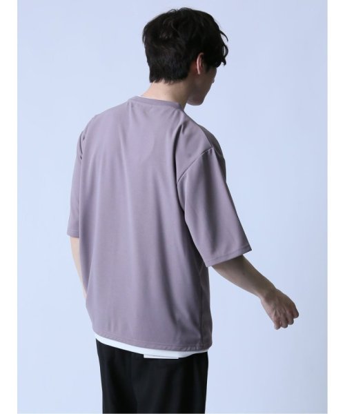 semanticdesign(セマンティックデザイン)/ダブルフェイス梨地 フェイククルーネック半袖Tシャツ メンズ Tシャツ カットソー カジュアル インナー トップス ギフト プレゼント/img20