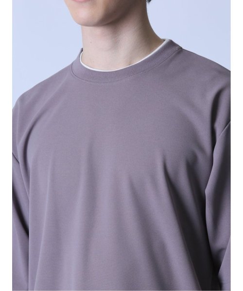semanticdesign(セマンティックデザイン)/ダブルフェイス梨地 フェイククルーネック半袖Tシャツ メンズ Tシャツ カットソー カジュアル インナー トップス ギフト プレゼント/img25