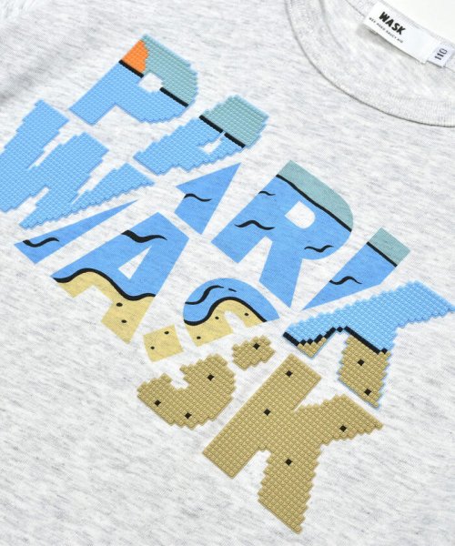 WASK(ワスク)/袖折り返しブロックプリント天竺Tシャツ(100~160cm)/img07