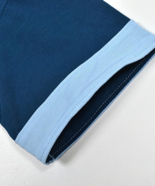 WASK(ワスク)/【接触冷感】配色異素材ファスナーポケットロゴ天竺Tシャツ(100~160cm)/img10