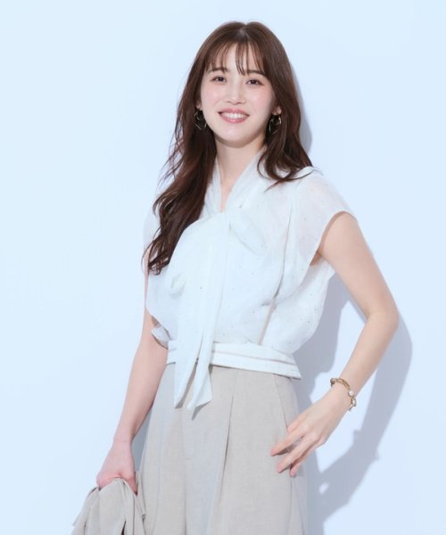 プチラメドット半袖ブラウス 予めご了承ください