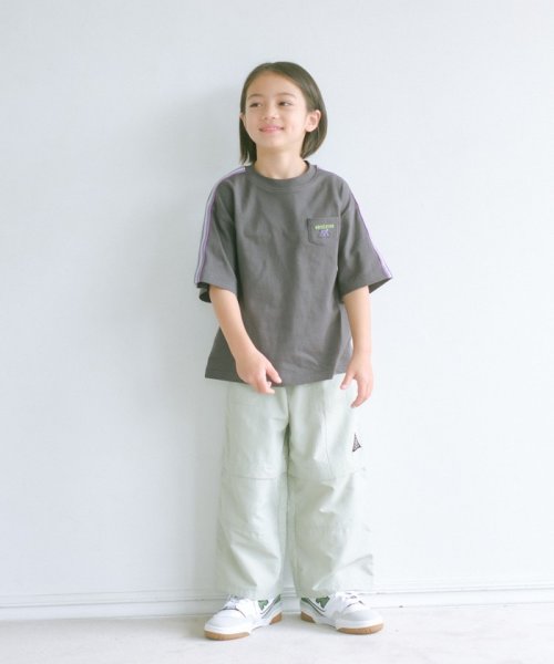 green label relaxing （Kids）(グリーンレーベルリラクシング（キッズ）)/ミニポケット ラインスリーブ Tシャツ 100cm－130cm/img02