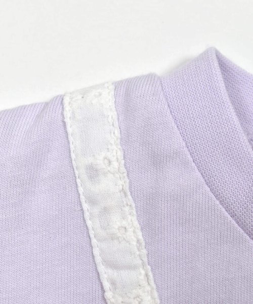 SLAP SLIP(スラップスリップ)/お花かぎ編みレースドッキングTシャツ(80~130cm)/img05