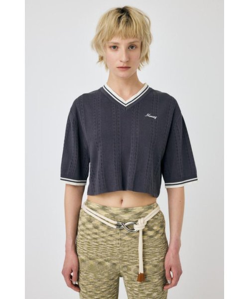 moussy(マウジー)/MOUSSY CROPPED KNIT Tシャツ/img18