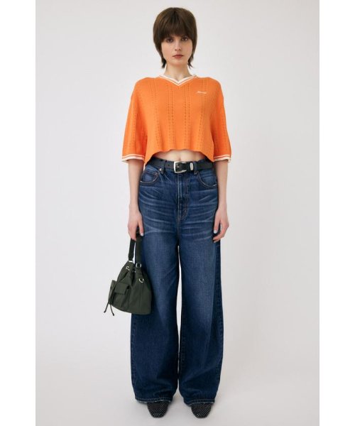 moussy(マウジー)/MOUSSY CROPPED KNIT Tシャツ/img23