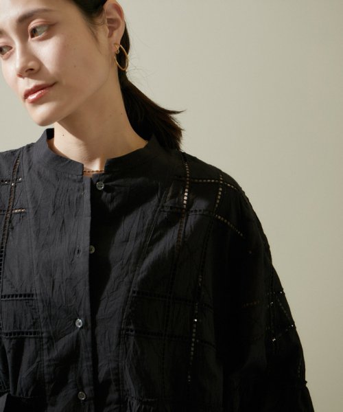 エンブロイダリーヘムギャザーブラウス トップス シャツ・ブラウス B1673471480(12870円)