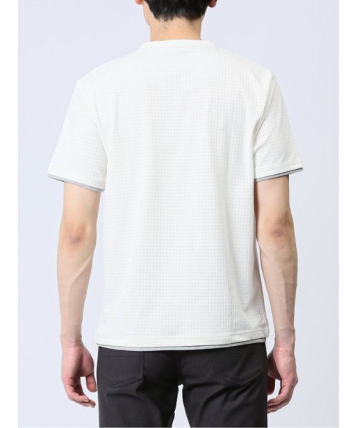 TAKA-Q(タカキュー)/リンクス千鳥 フェイククルーネック半袖Tシャツ/img20